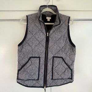J. Crew Black and White Patterned Vest